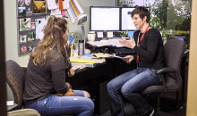 Student learning about computers