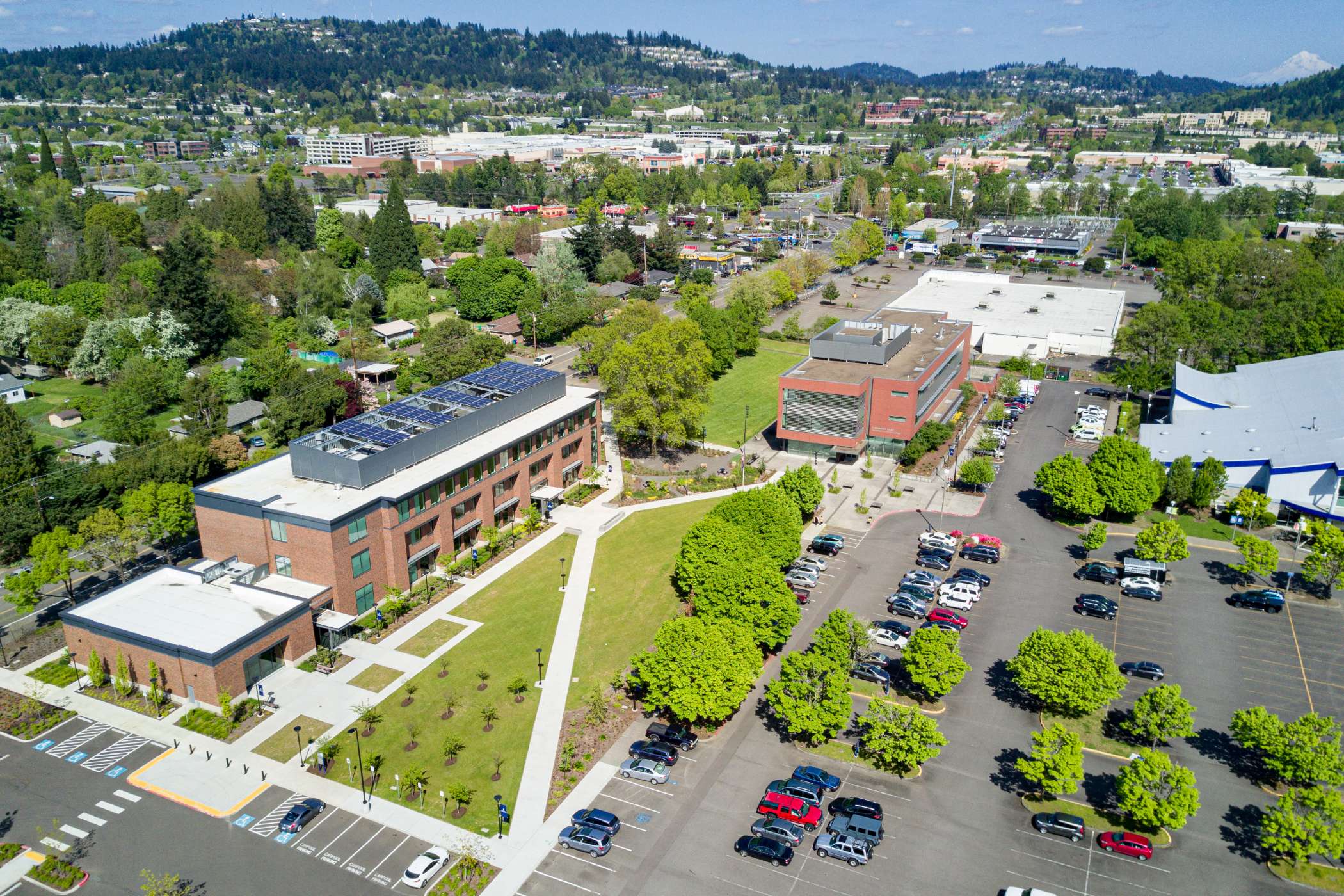 Aerial view of Harmony campus and the neighborhood Aerial view of Harmony campus and the neighborhood