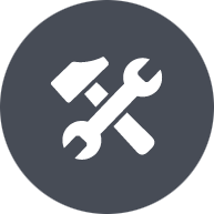 Industrial Technology and Automotive EFA icon logo, a wrench and hammer