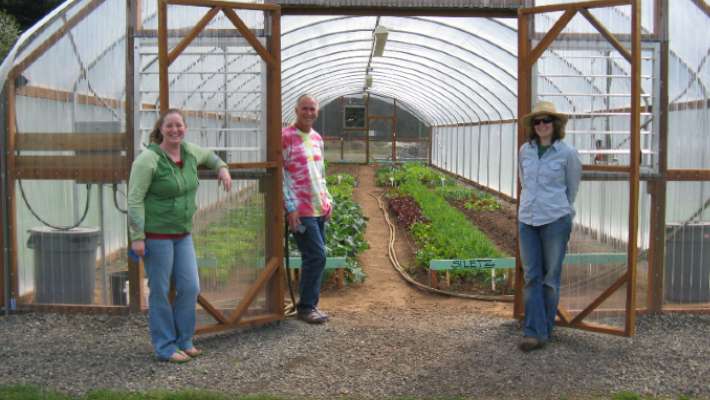 Horticulture staff at a greenhouse